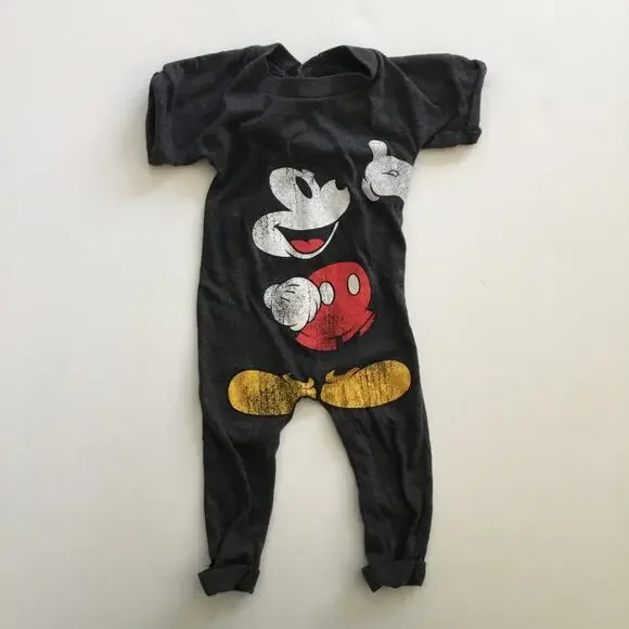 Upcycled Mickey Mouse romper - Picture 2 of 6